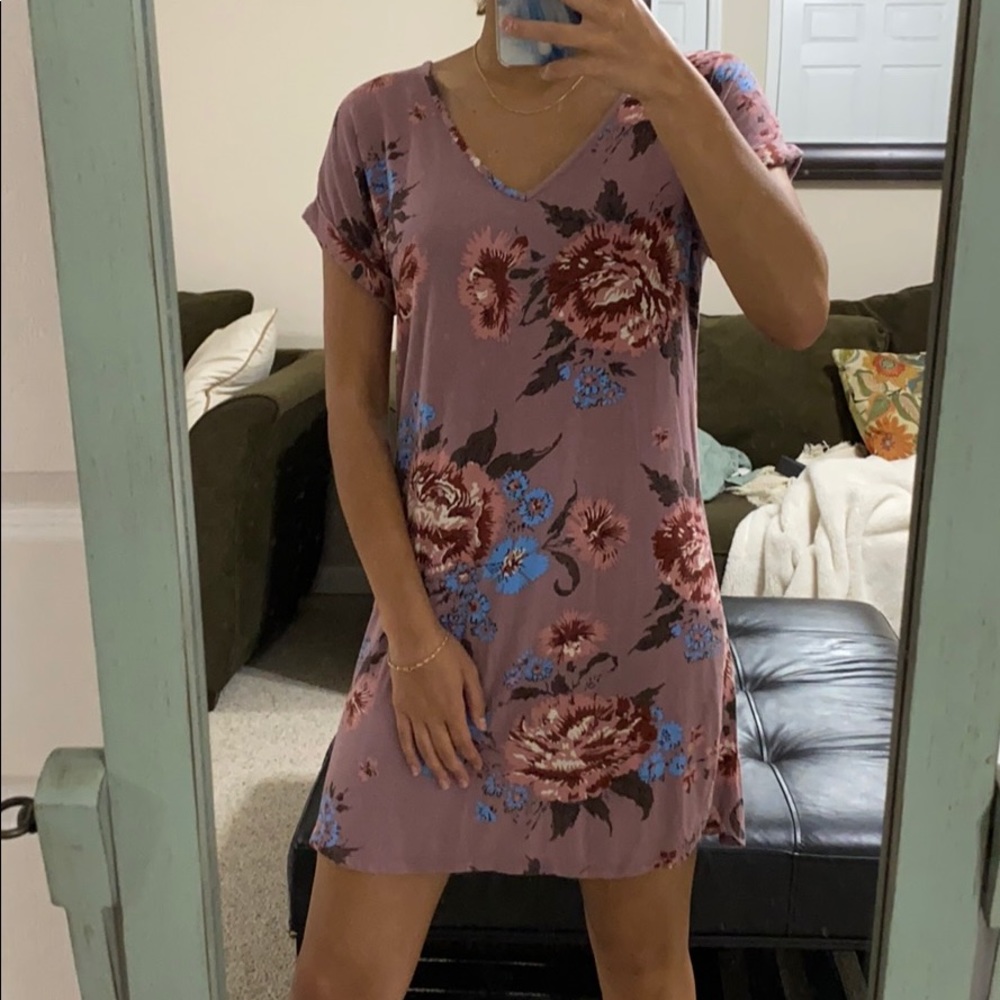 Floral t-shirt dress